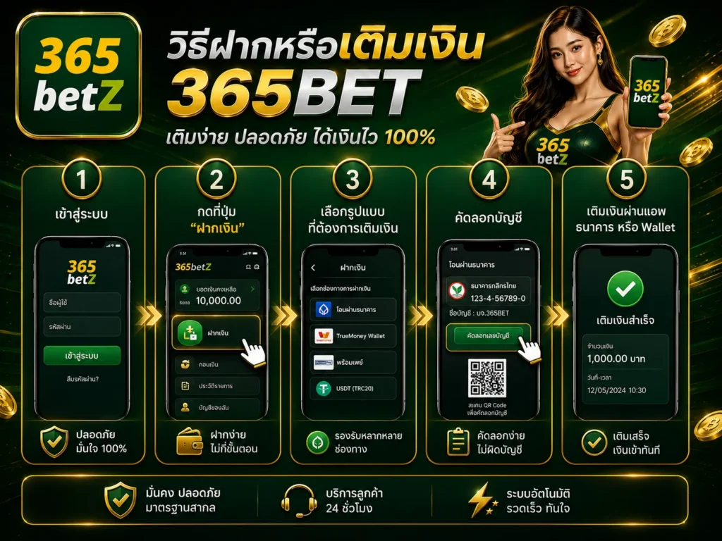 365เบท ฝาก-ถอนเงิน ยังไง ดูได้ที่นี้